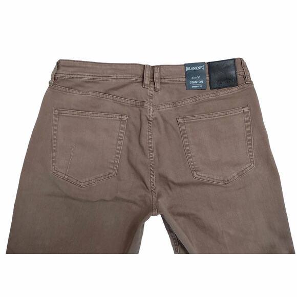 BLANK NYC Mens Stanton Straight Fit Jeans NEW Size 33x32 Earthy Cowboy Stretch - Picture 7 of 13